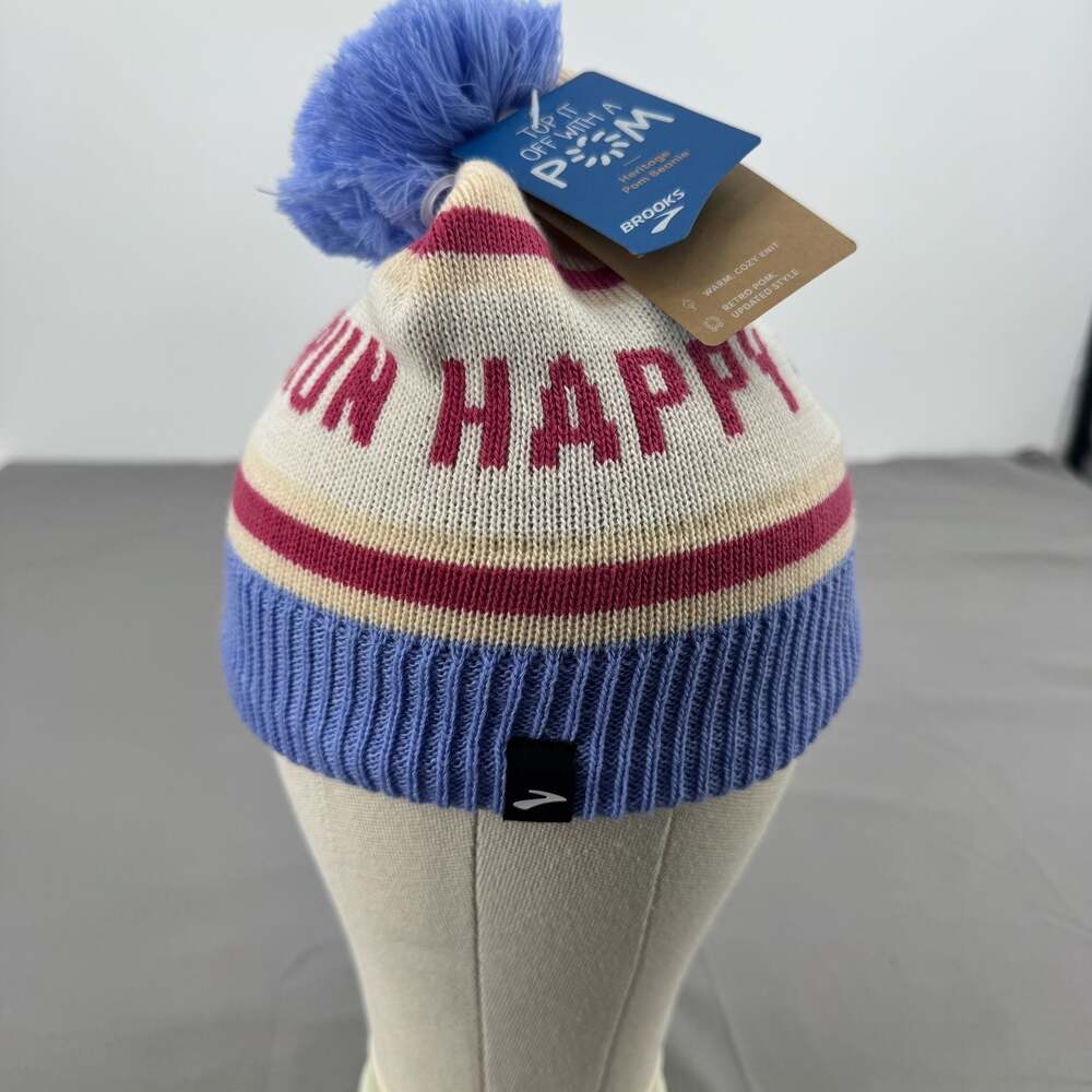 Brooks Heritage Pom Beanie - Run Happy Sand